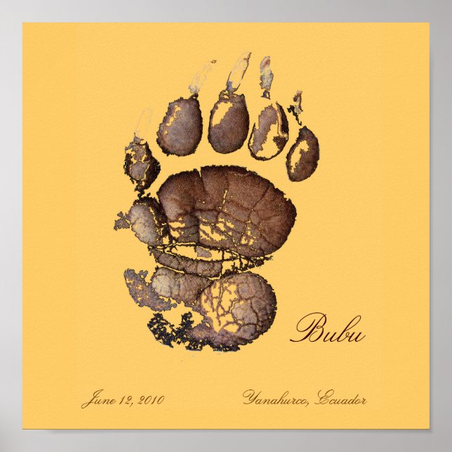 Póster Bubu's Pawprint brown (Frente)