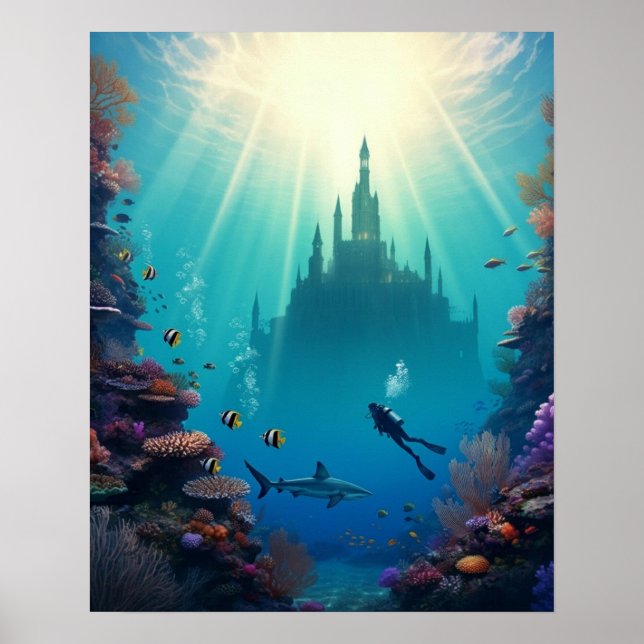 Póster Bucea un arrecife secreto (Frente)