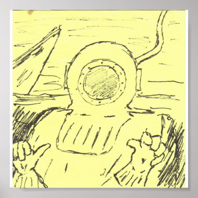 Póster Buceador de aguas profundas (Frente)