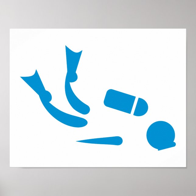 Póster Buceador Scuba (Frente)