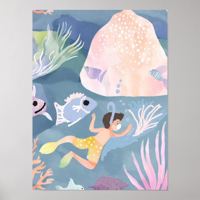 Póster Bucear el arrecife (Frente)