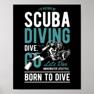 Póster Buceo Buceo Subacuático Estilo de vida Nacido