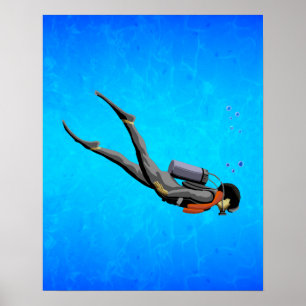 Póster Buceo en SCUBA