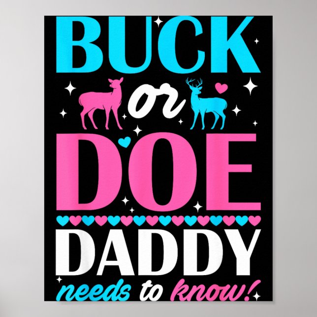 Póster Buck Or Doe Daddy Needs To Know Keeper Of Gender R (Frente)