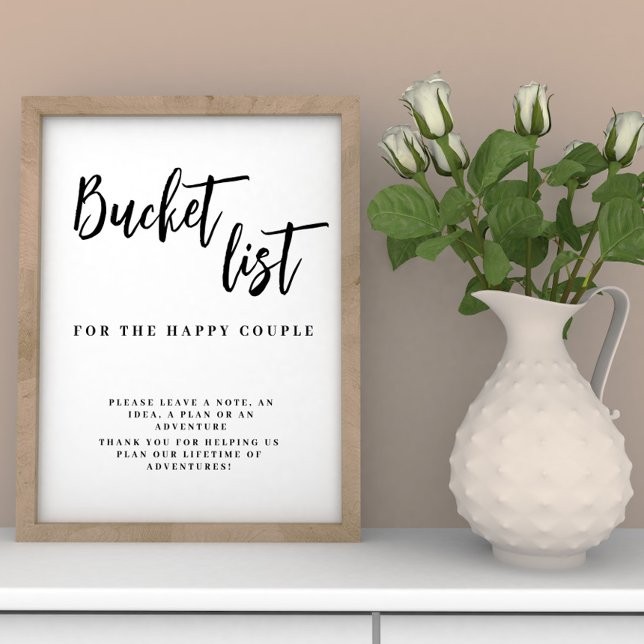 Póster Bucket List wedding sign poster (Subido por el creador)