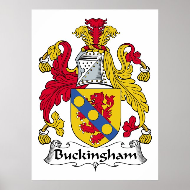 Póster Buckingham Family Crest (Frente)