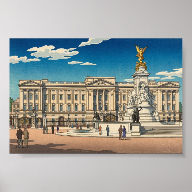Póster Buckingham Palace Japanese Woodblock Print (Frente)