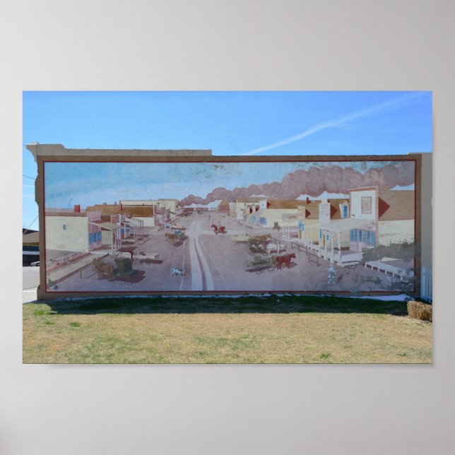 Póster Bucklin, Kansas, Mural de la Vendimia de las Calle (Frente)