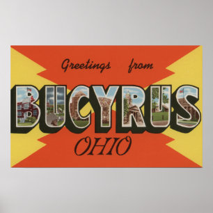 Póster Bucyrus, OhioLarge Letter ScenesBucyrus, OH