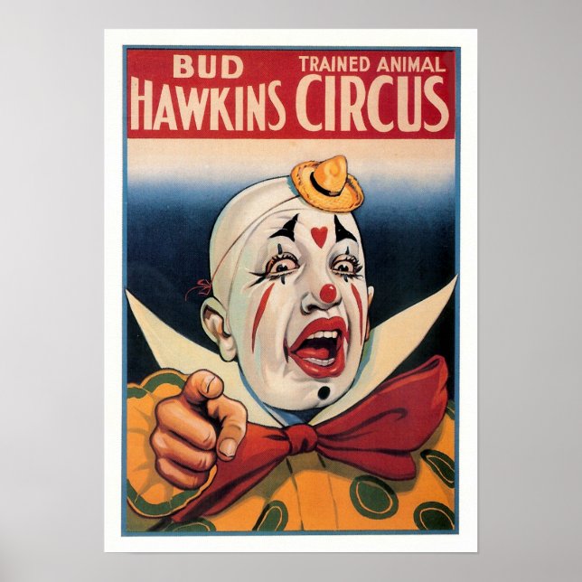 Póster Bud Hawkins Vintage Circus (Frente)