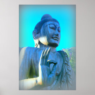 Póster Buda azul