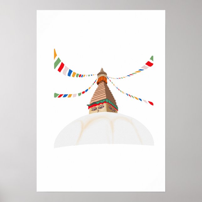 Póster Buda Boudha Swoyambhu (Frente)