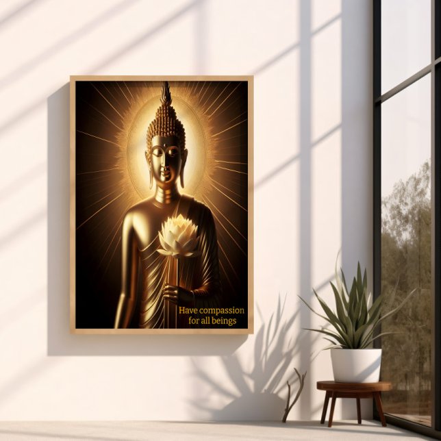 Póster Buda con flor de loto (Subido por el creador)