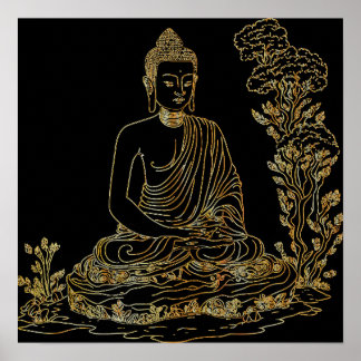 Póster Buda de oro