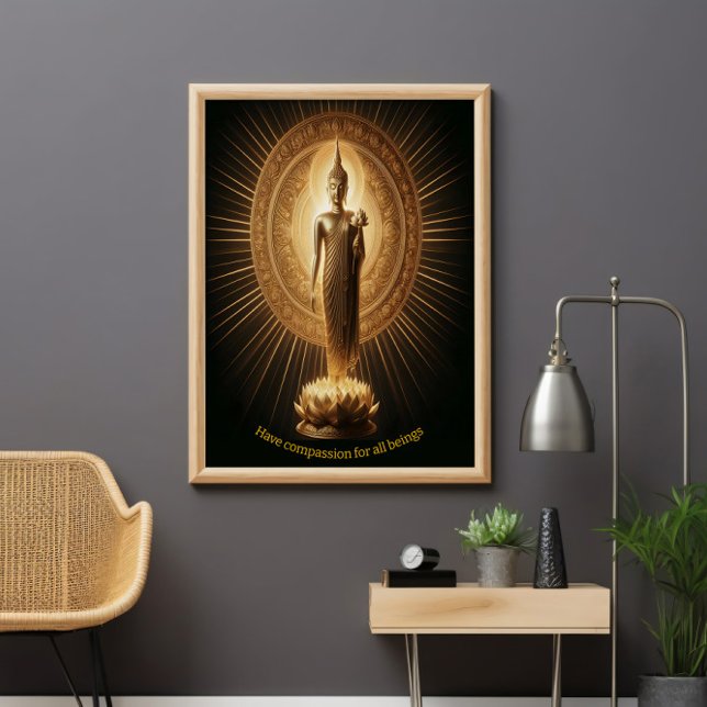 Póster Buda de oro en la posada de meditación del loto (Subido por el creador)