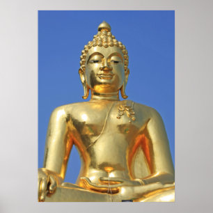 Póster Buda Dorado Chiang Rai Tailandia
