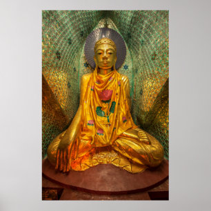 Póster Buda dorado en el templo