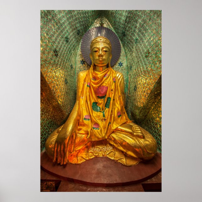 Póster Buda dorado en el templo (Frente)