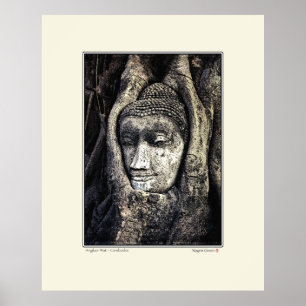 Póster Buda en el Banyon - la Camboya