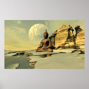 Póster Buda en la nieve