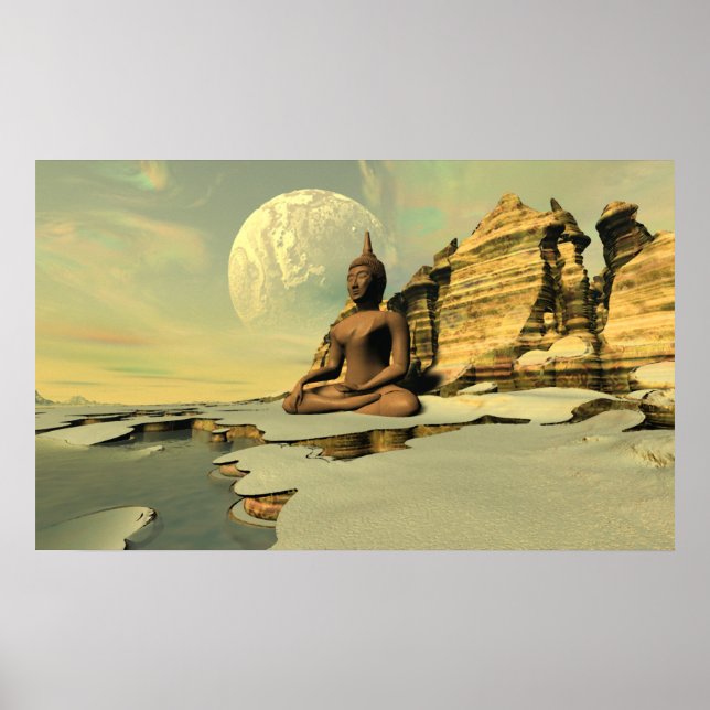 Póster Buda en la nieve (Frente)