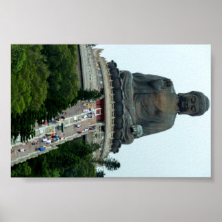 Póster Buda gigante sentado en Hong Kong