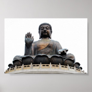 Póster Buda gigante sentado en Hong Kong