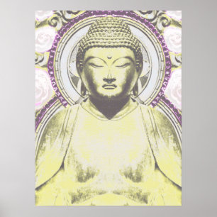 Póster Buda místico en tonos neutros
