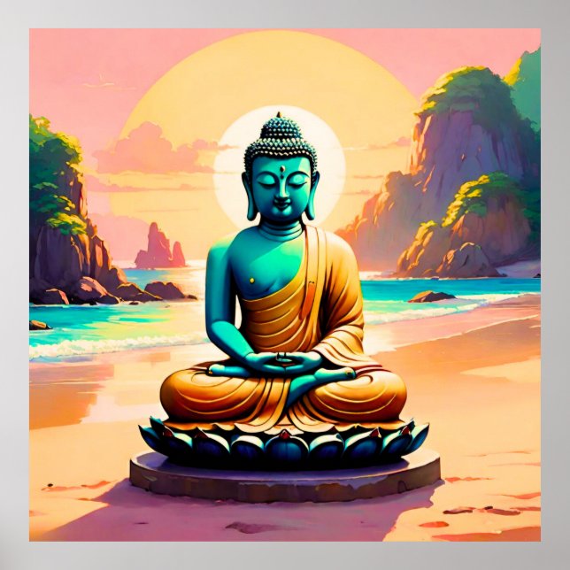 Póster Buda - Serenas Orillas de la Iluminación  (Frente)