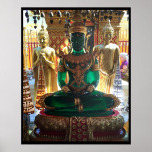Póster Buda verde esmeralda Doi Suthep
