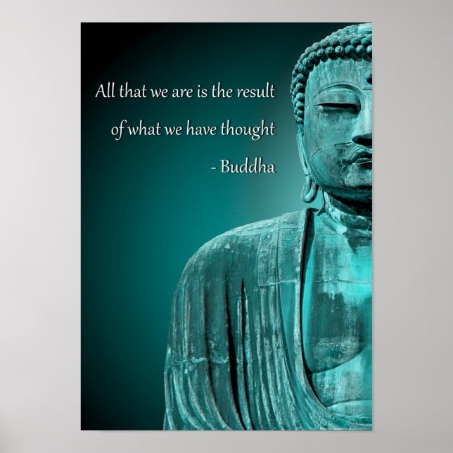 Póster Buda Zen Cita Poster espiritual Inspirador (Frente)