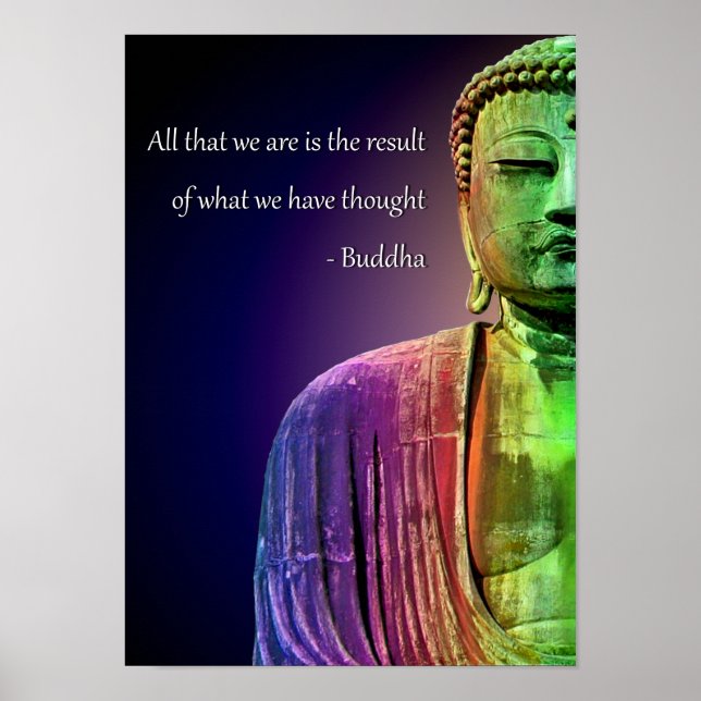 Póster Buda Zen Cita Poster espiritual Inspirador (Frente)