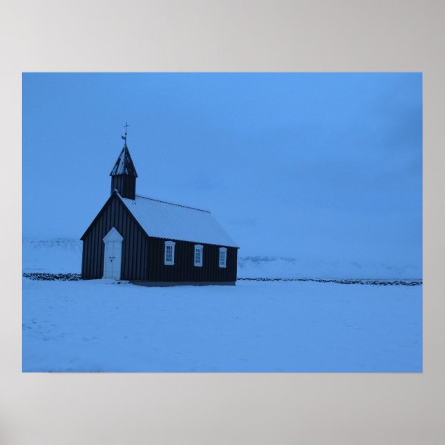Póster Búðakirkja Islandia (Frente)