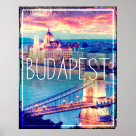 Póster Budapest, afiche de época