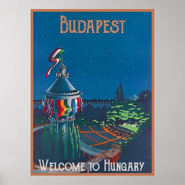 Póster Budapest, Basción de pescadores, Hungría (Frente)