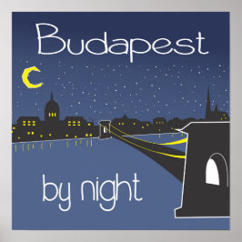 Póster Budapest De Noche, poster De Budapest