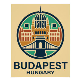 Póster Budapest Hungría Europa