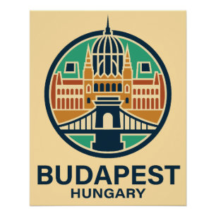 Póster Budapest Hungría Europa