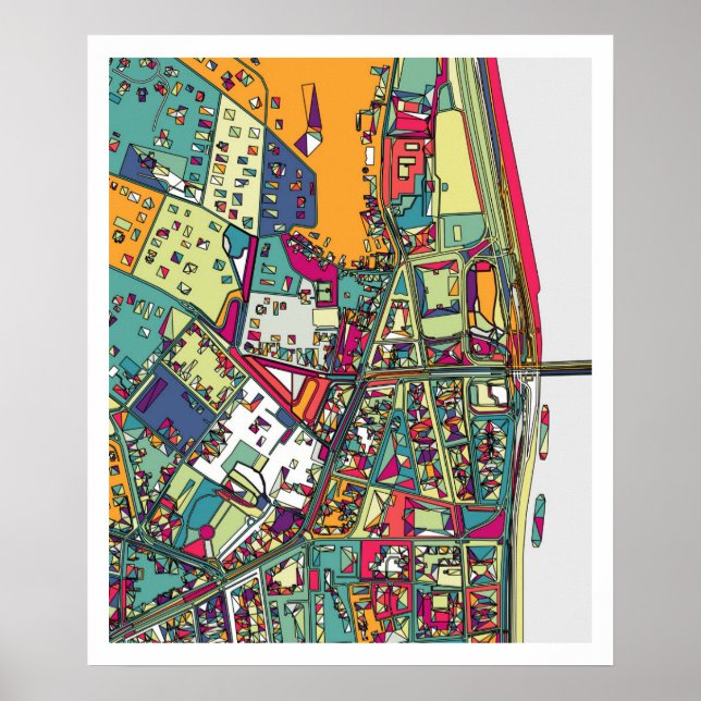 Póster Budapest, Hungría | Mapa de ciudades (Frente)