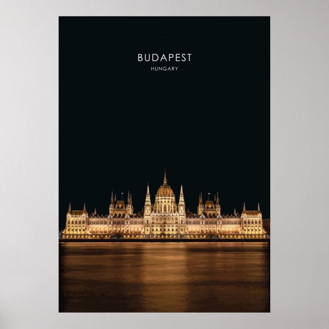 Póster Budapest, Hungría Viajes Artísticos (Frente)