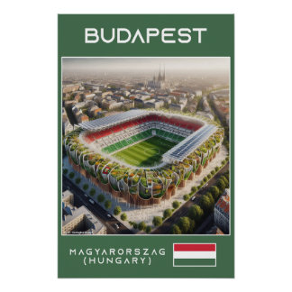 Póster Budapest Stadium - Hungary - Ecological Design