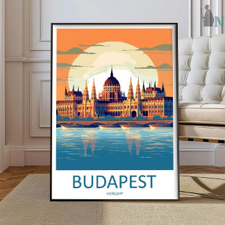 Póster Budapest Travel Print Wall Art Budapest Wall Hangi