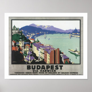 Póster Budapest vía Harwich