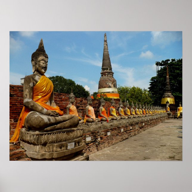 Póster Budas en Ayutthaya (Frente)