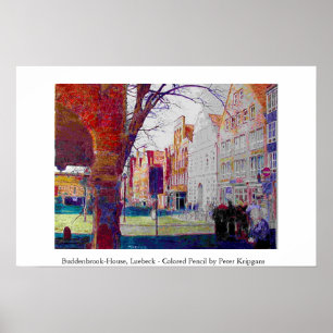 Póster Buddenbrook House, Luebeck, Alemania del Norte