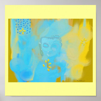 Póster buddha azul