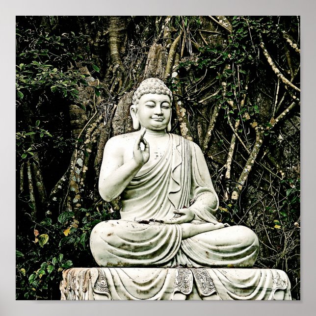 Póster buddha, budismo, asiático, tradicional, religión, (Frente)