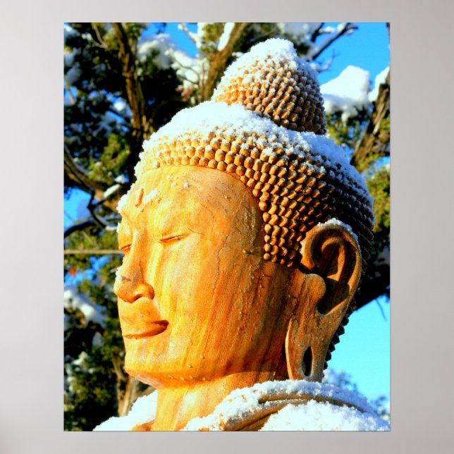 Póster buddha en la nieve (Frente)