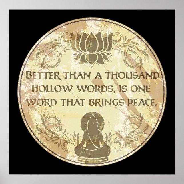Póster Buddha Hollow Words (Frente)