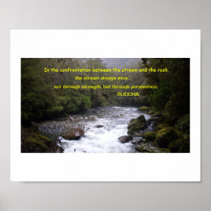 Póster Buddha Quote on Persistance